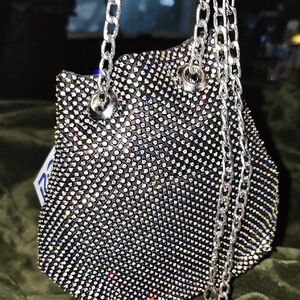Olivia Miller Sparkling Silver Mini Bag